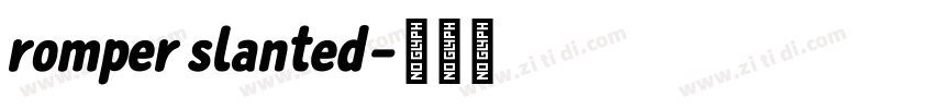 romper slanted字体转换